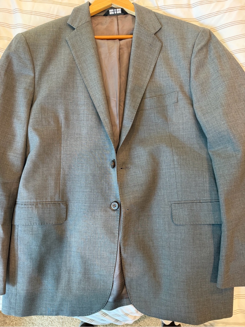 Yves Saint Laurent 2021 Gray Two-Button Blazer - Classic Tailored Jacket
